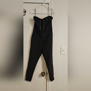 by the way. Black Corset Jumpsuit